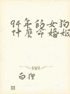 94年的女狗是什么命婚姻状况如何