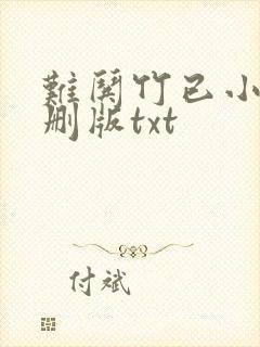 难哄竹已小说未删版txt