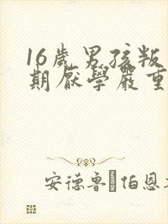 16岁男孩叛逆期厌学严重怎么办