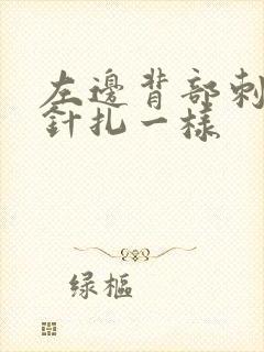 左边背部刺痛感针扎一样