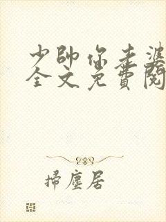 少帅你老婆跑了全文免费阅读