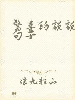 惊喜的说说心情句子