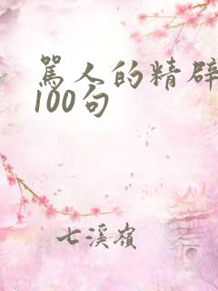 骂人的精辟句子100句