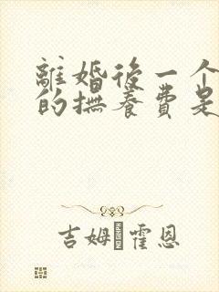 离婚后一个孩子的抚养费是多少钱