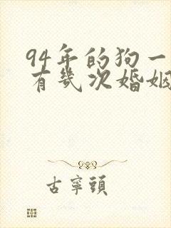 94年的狗一生有几次婚姻
