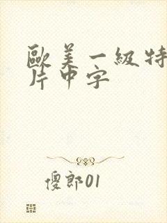 欧美一级特黄大片中字