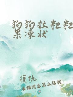 狗狗拉粑粑带血果冻状