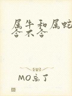 属牛和属蛇属相合不合