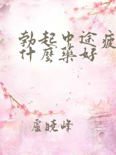 勃起中途疲软吃什么药好