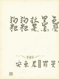 狗狗拉黑色的稀粑粑是怎么回事儿啊