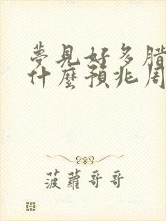 梦见好多腊肉是什么预兆周公解梦