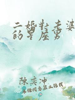 二婚对老婆最好的星座男