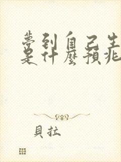 梦到自己生二胎是什么预兆