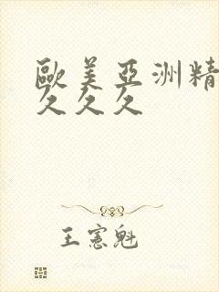 欧美亚洲精品久久久久