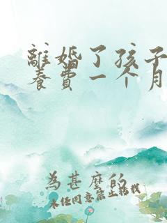 离婚了孩子的抚养费一个月多少钱