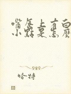 嘴唇上有白色的小点是怎么回事