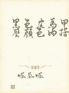 黑色皮马甲配什么颜色内搭好看