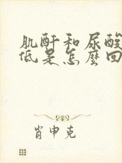 肌酐和尿酸都偏低是怎么回事