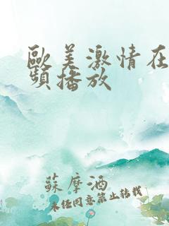 欧美激情在线视频播放