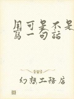 用可是不是就是写一句话