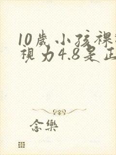 10岁小孩裸眼视力4.8是正常吗