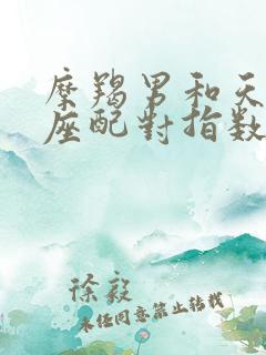 摩羯男和天蝎女座配对指数