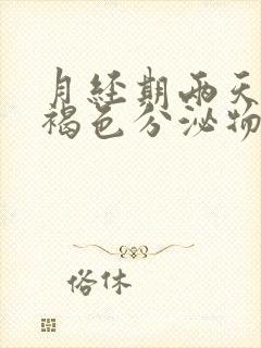 月经期两天了流褐色分泌物没有血