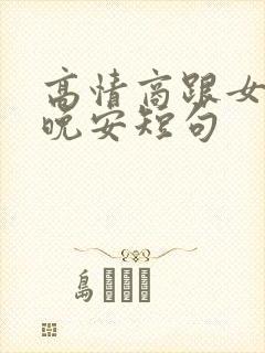 高情商跟女生说晚安短句