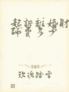 起诉离婚财产律师费多少