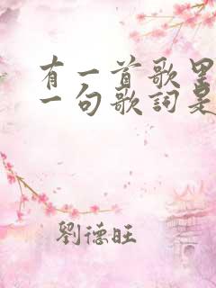 有一首歌里面有一句歌词是我愿意