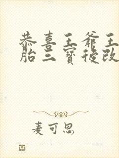 恭喜王爷王妃一胎三宝后改嫁了小说