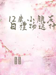 12岁小朋友生日礼物送什么好