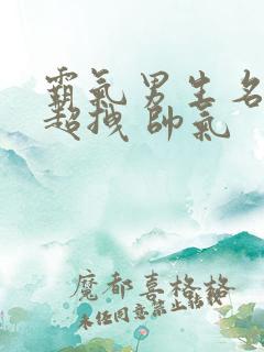 霸气男生名字 超拽 帅气