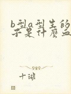 b型a型生的孩子是什么血型