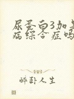 尿蛋白3加是肾病综合症吗