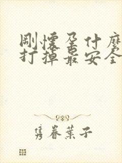 刚怀孕什么方法打掉最安全