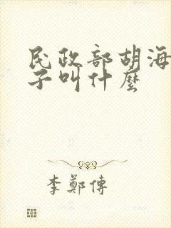 民政部胡海峰妻子叫什么