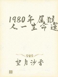 1980年属猴人一生命运如何