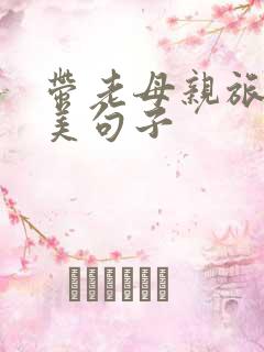 带老母亲旅游唯美句子