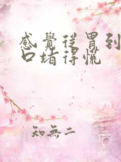 感觉从胃到嗓子口堵得慌