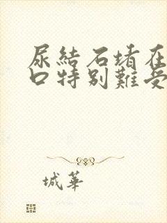 尿结石堵在尿道口特别难受怎么办