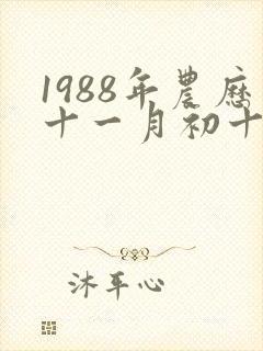 1988年农历十一月初十是什么星座