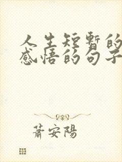 人生短暂的句子感悟的句子