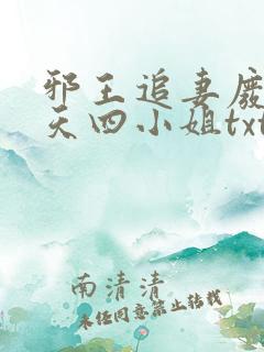 邪王追妻废材逆天四小姐txt下载
