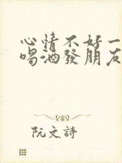 心情不好一个人喝酒发朋友圈的句子