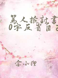 骂人检讨书500字反省自己