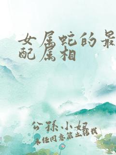 女属蛇的最佳婚配属相