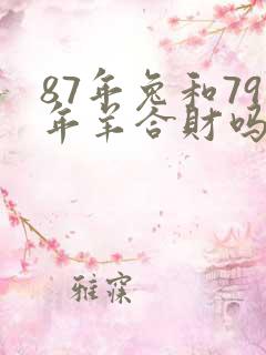 87年兔和79年羊合财吗