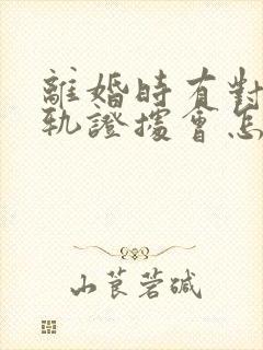 离婚时有对方出轨证据会怎么判