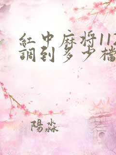 红中麻将112调到多少档位